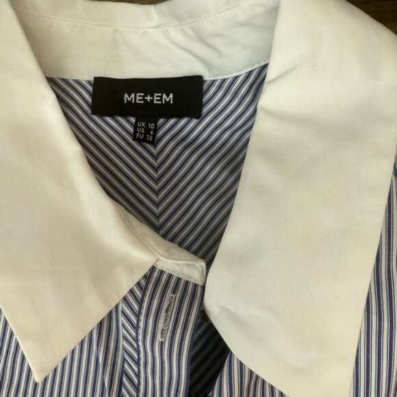 ME+EMRelaxed Feature Button Striped Shirt size 6 - Picture 4 of 7